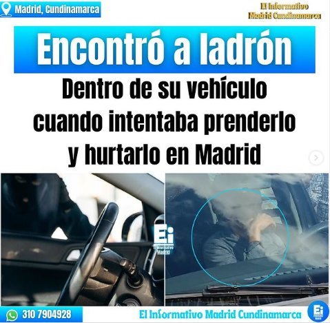 ¿Qué tal esto? Encontró a ladrón dentro de su vehículo cuando intentaba prenderlo y hurtarlo en Madrid