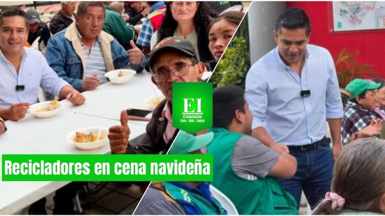 ¡Excelente! Alcalde de Cota invitó a todos los recicladores a una cena con regalos