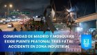Comunidad de Madrid y Mosquera exige puente peatonal tras fatal accidente en zona industrial